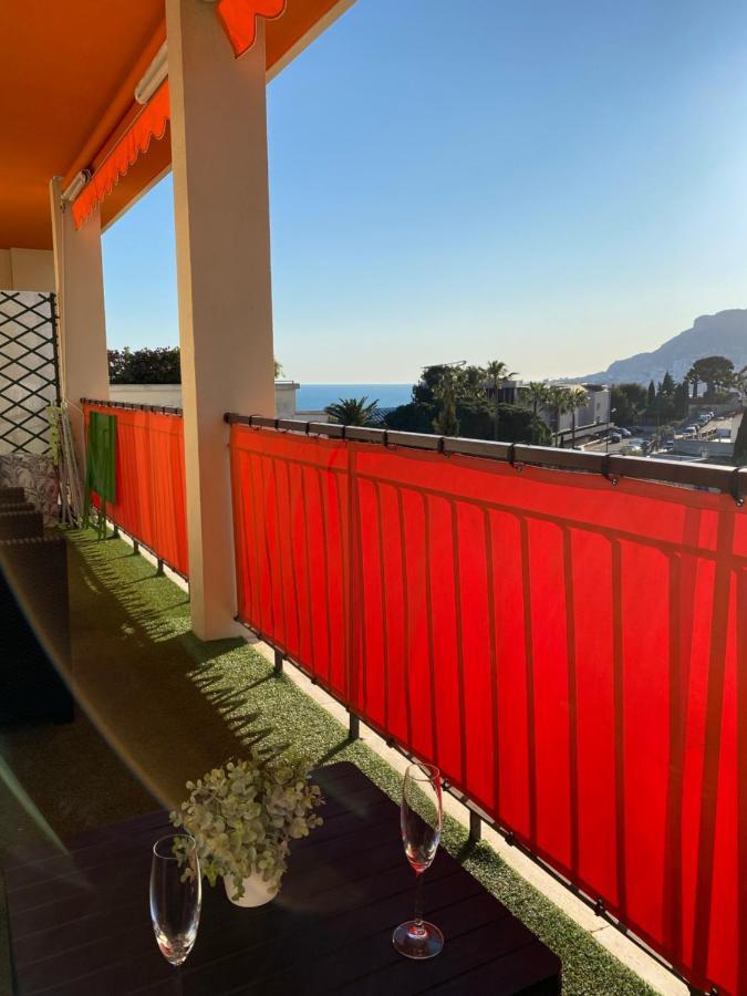 Charmant 2 Pièces Vue sur Mer et MONTE-CARLO à ROQUEBRUNE CAP MARTIN Esterno foto